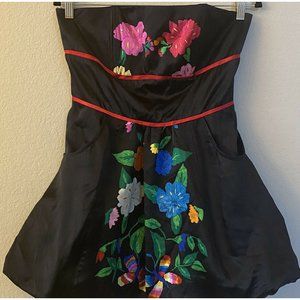 Voom By Joy Han Bubble Dress Black Floral Dress